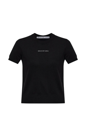 Alexander Wang shimmering-logo T-shirt - Black