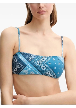 Polo Ralph Lauren paisley-print bandeau bikini top - Blue