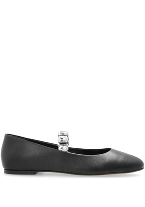 Casadei crystal-embellished ballet flats - Black