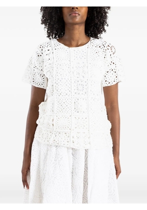 Comme Des Garçons crochet-knit top - White