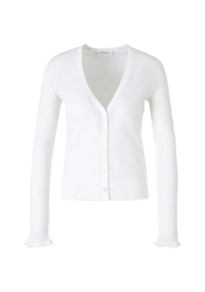Dorothee Schumacher ribbed-knit V-neck cardigan - White