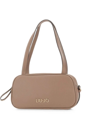LIU JO Bowling hammered-effect shoulder bag - Brown