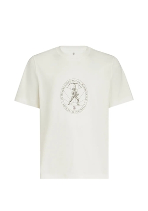 Brunello Cucinelli cotton-jersey crew-neck T-shirt with print - White