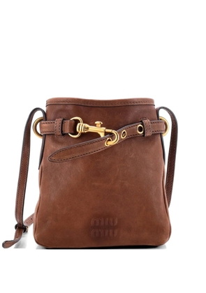 Miu Miu Pre-Owned Aventure Pouch Leather Mini shoulder bag - Brown