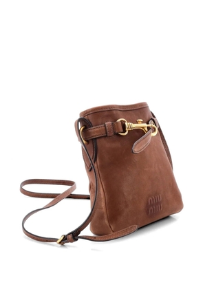 Miu Miu Pre-Owned Aventure Pouch Leather Mini shoulder bag - Brown