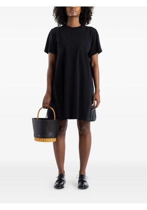 sacai hybrid panelled mini dress - Black