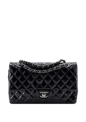 CHANEL Pre-Owned Classic Double Flap Bag Quilted Patent Medium shoulder bag - Black
