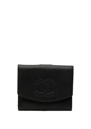 CHANEL Pre-Owned 2005-2006 CC Caviar Compact Wallet small wallets - Black