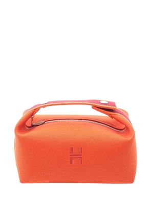 Hermès Pre-Owned 2010-2026 Small Toile Bride A Brac Case vanity bag - Orange