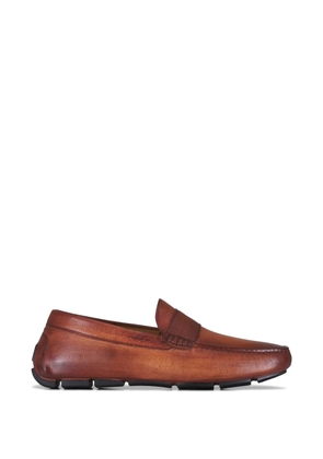 MARTIN DINGMAN leather penny loafers - Brown