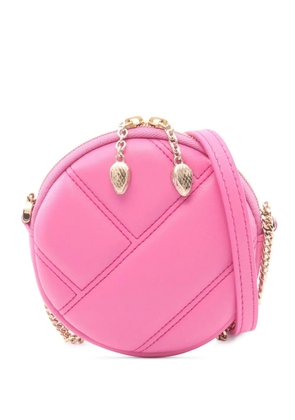 Bvlgari Pre-Owned 2010-2026 Leather Serpenti Cabochon Round crossbody bag - Pink