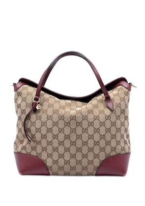 Gucci Pre-Owned 2016-2026 Medium GG Canvas Bree Fold Over Tote satchel - Red
