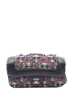 CHANEL Pre-Owned 2016-2017 Tweed Coco Corset Flap crossbody bag - Black