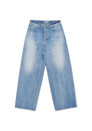Balenciaga distressed wide-leg jeans - Blue