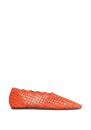 Proenza Schouler Slant crochet-knit ballet flats - Orange