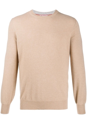 Brunello Cucinelli regular-fit crew-neck pullover - Neutrals