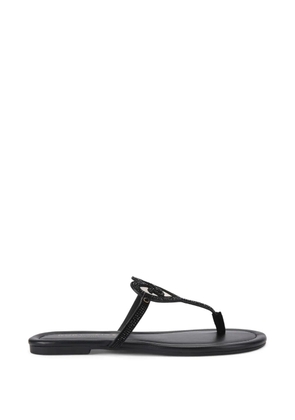 Kurt Geiger London heart embellished t-bar flat sandals - Black