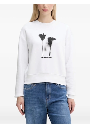 Karl Lagerfeld Jeans graphic-print sweater - White