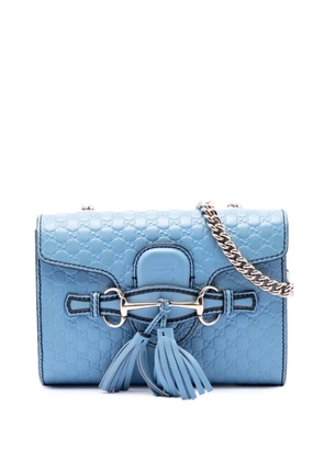 Gucci Pre-Owned 2016-2026 Mini Microguccissima Emily crossbody bag - Blue
