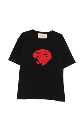 Valentino Garavani panther-print cotton T-shirt - Black