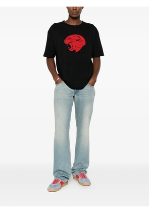 Valentino Garavani panther-print cotton T-shirt - Black