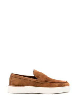 JOHN HARRISON suede slip-on loafers - Brown
