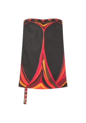 PUCCI Fari-print cotton and linen dress - Black