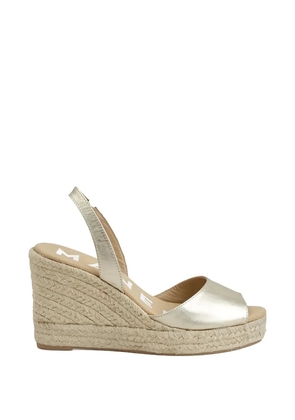 Manebi metallic-leather slingback espadrilles - Gold