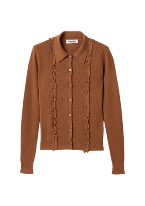 Miu Miu cashmere and silk cardigan - Brown