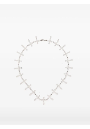 DARKAI Cross Tennis crystal-embellished necklace - Silver