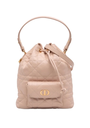 Christian Dior Pre-Owned 2025 Small Lambskin Macrocannage Caro Bucket Bag satchel - Brown