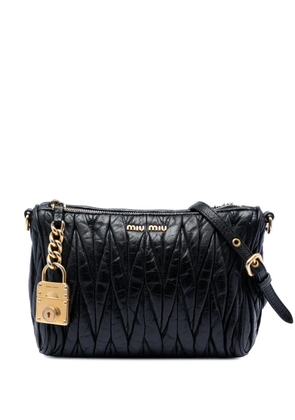 Miu Miu Pre-Owned 2010-2026 Matelasse Nappa Lux Charm shoulder bag - Black