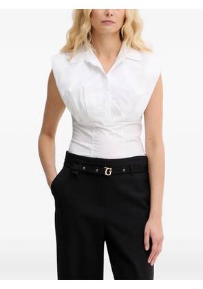 GUESS USA pleated sleeveless shirt - White