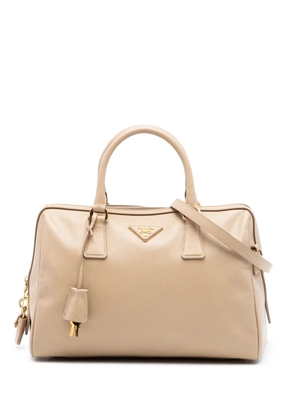 Prada Pre-Owned 2010-2026 Saffiano Lux Boston Bag satchel - Neutrals