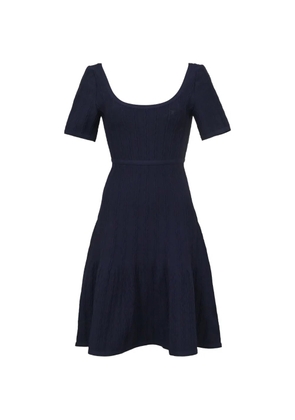 Hervé Léger Pre-Owned scooped neck dress - Blue