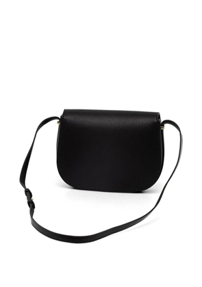 Armani Exchange Susy logo-plaque foldover saddle bag - Black