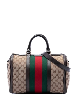 Gucci Pre-Owned 2016-2026 Medium GG Canvas Web Joy Boston Bag satchel - Neutrals
