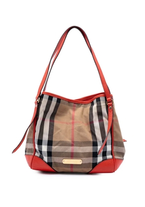 Burberry Pre-Owned 2000-2017 Small House Check Canvas Bridle Canterbury tote bag - Brown