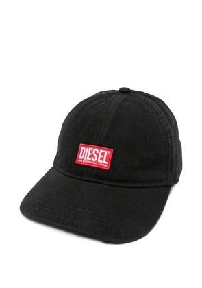 Diesel logo-patch baseball cap - Black