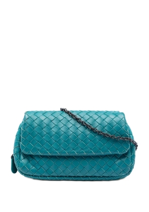 Bottega Veneta Pre-Owned 2012-2026 Mini Nappa Intrecciato Expandable Chain crossbody bag - Blue