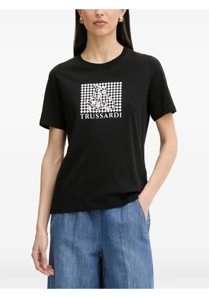 Trussardi logo-print T-shirt - Black