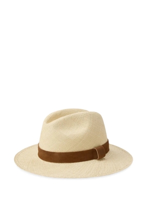 Polo Ralph Lauren woven suede-band fedora hat - Neutrals