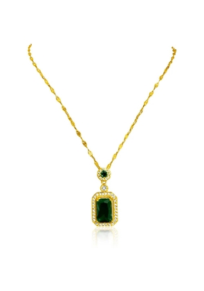 HZMER JEWELLERY emerald-pendant necklace - Gold