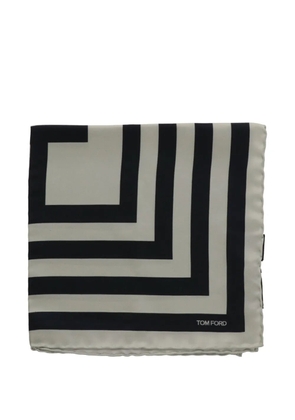 TOM FORD geometric-print pocket square - Neutrals