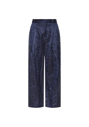 Bonsai crinkled-effect trousers - Blue