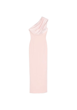 Solace London one-shoulder draped maxi dress - Pink