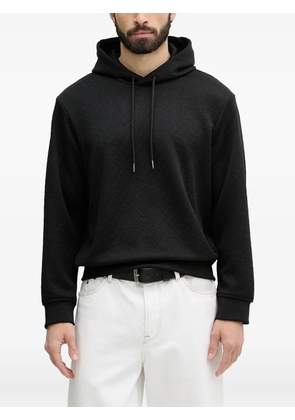 Armani Exchange logo-jacquard hoodie - Black