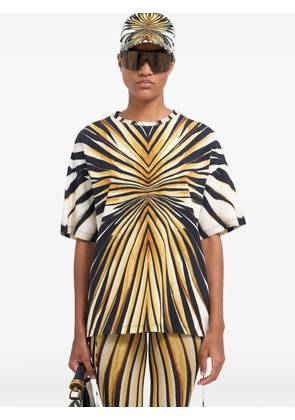 Roberto Cavalli Ray of Gold tiger-print baseball cap - Yellow