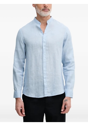 Armani Exchange Mandarin-collar long-sleeve shirt - Blue