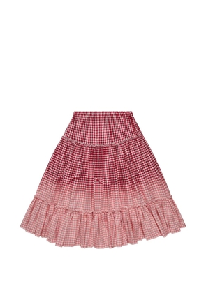 Comme des Garçons TAO gingham-check tiered skirt